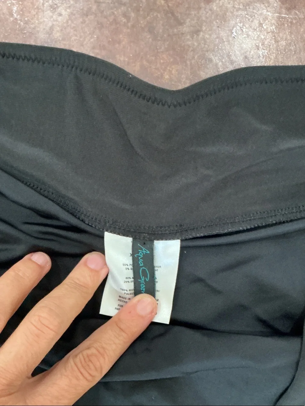 Aqua Green Black Flow Shorts Swim Coverup